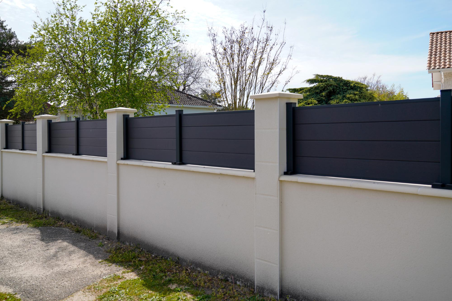 Création de mur de clotûre - Entreprise Plantive Maçonnerie à La Marne